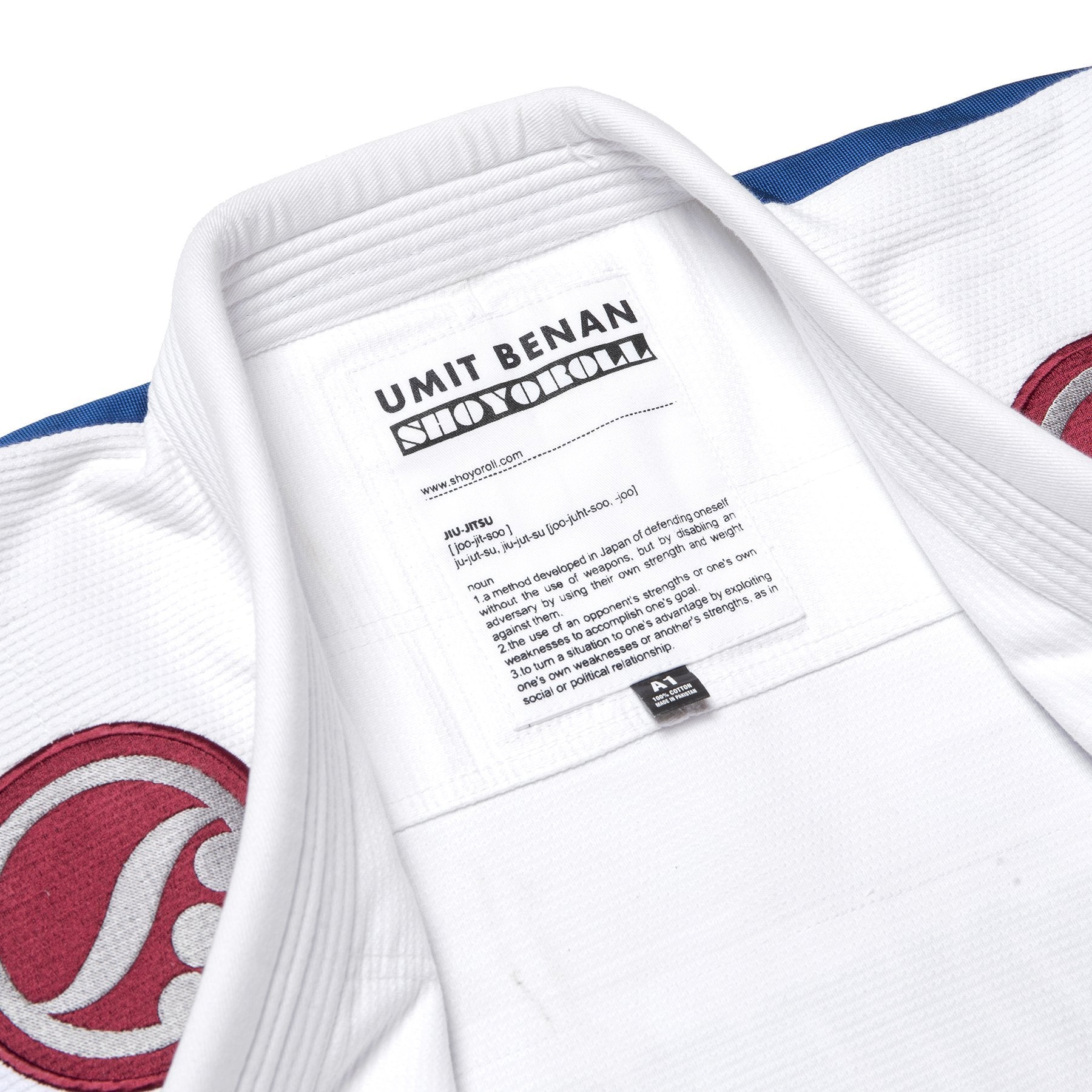 Shoyoroll Batch #107 Umit Benan V1 White Maroon BJJ Gi – Limited Edition Kimono - Image 2