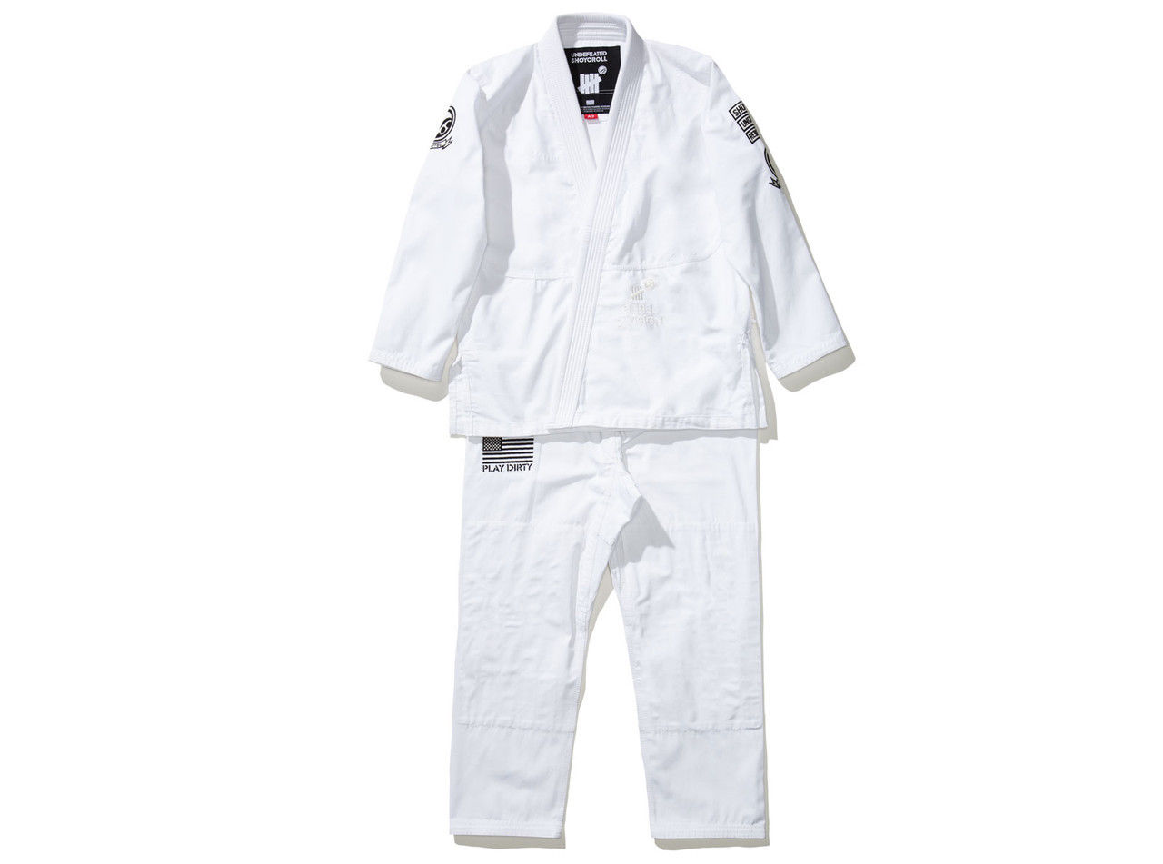 UNDEFEATED X SHOYOROLL SYR BATCH #61 WHITE GI BJJ JIU JITSU KIMONO UNDFTD NEW