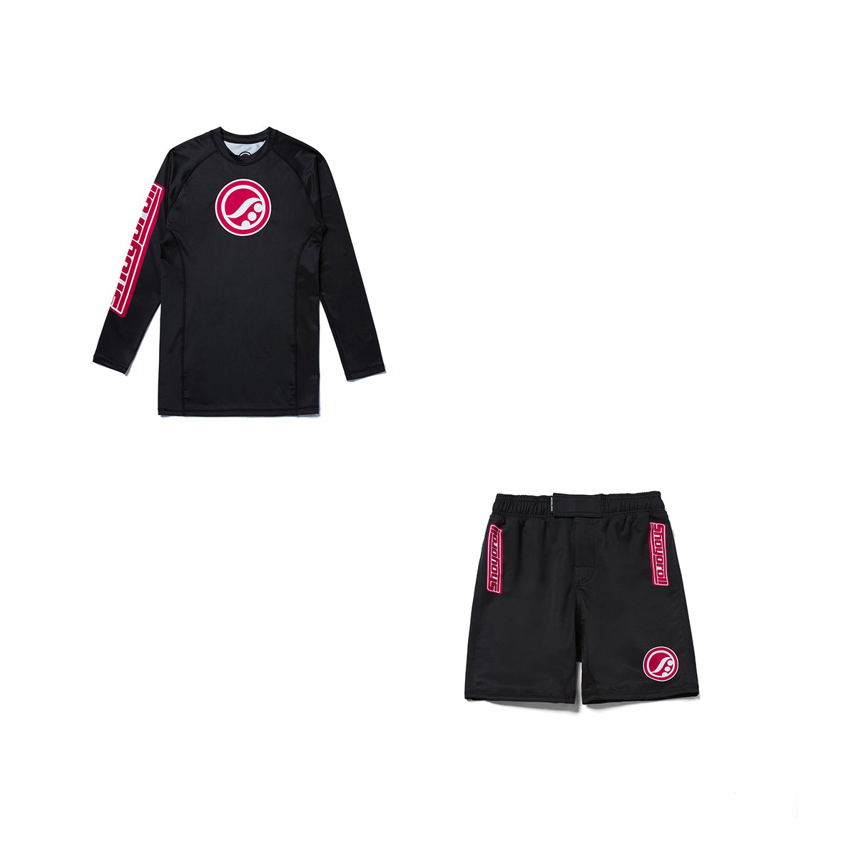 Shoyoroll Crimson Competitor Rash Guard & Shorts – Premium BJJ Gear