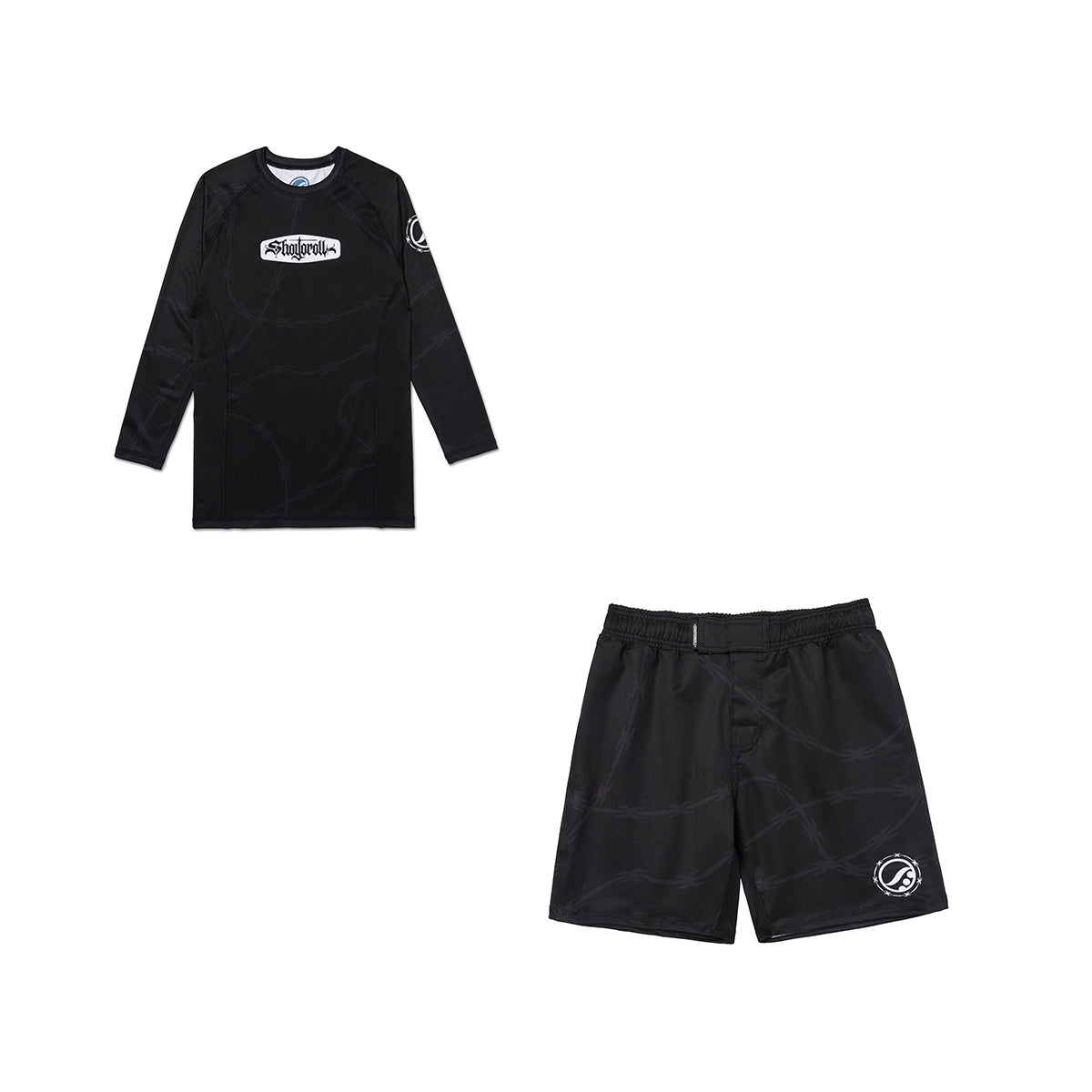 Shoyoroll Barb Wire Rash Guard & Shorts – Premium BJJ Gear