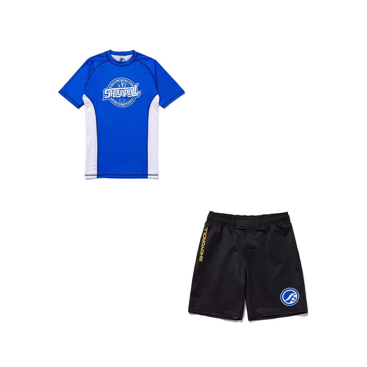 Shoyoroll Competitor 21 Blue Rash Guard and Shorts Set | Premium BJJ No-Gi Gear - Image 2