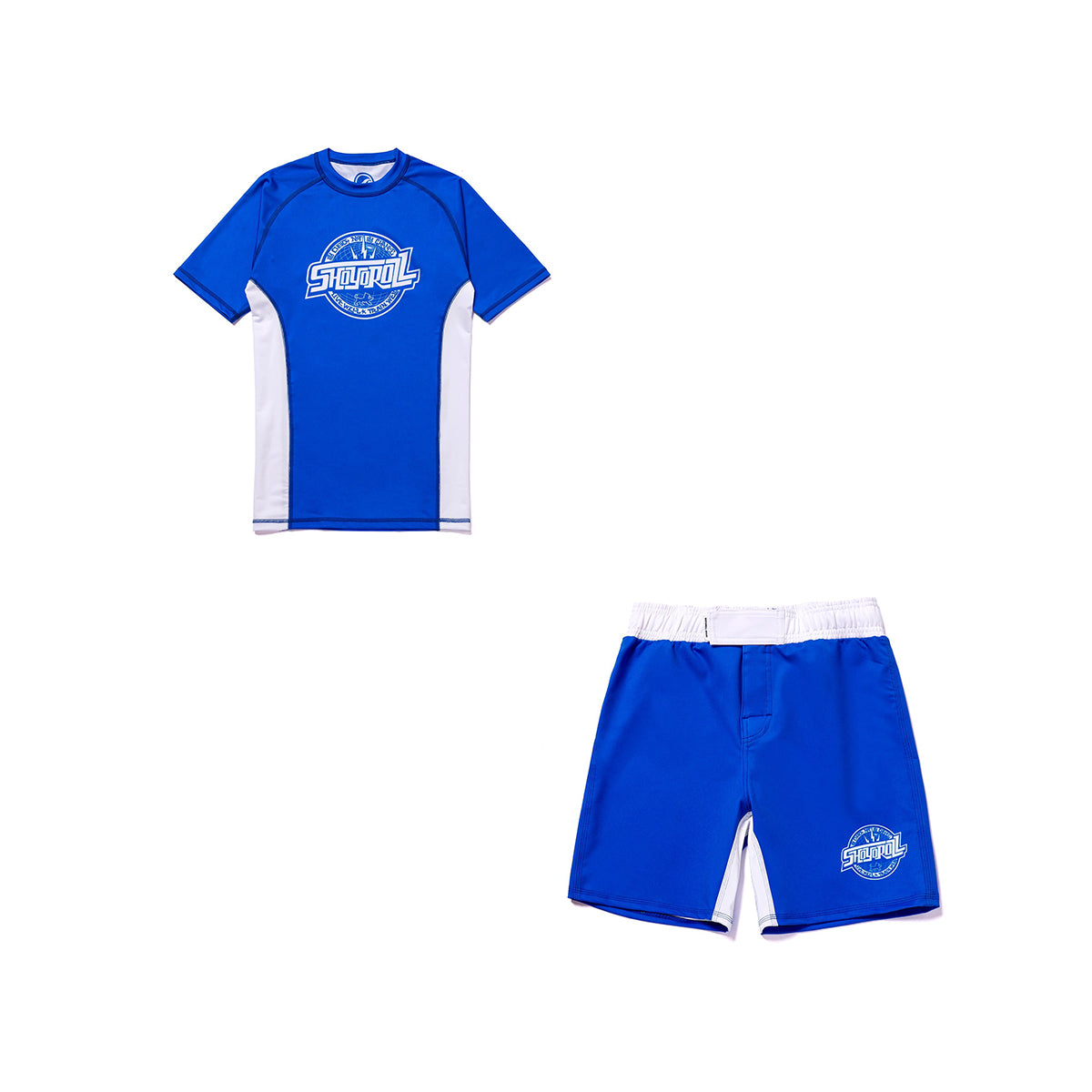 Shoyoroll Competitor 21 Blue Rash Guard and Shorts Set | Premium BJJ No-Gi Gear - Image 3
